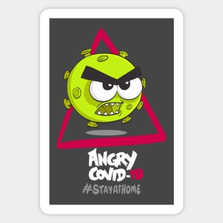 Angry COVID-19, #stayathome Sticker
